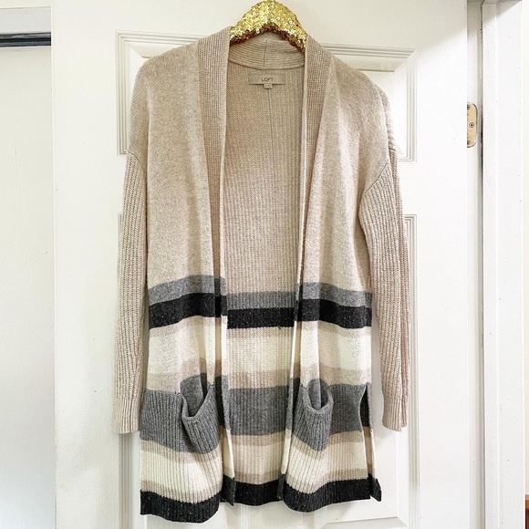 LOFT Sweaters - Loft color block cardigan size xsmall